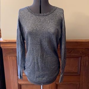 Charcoal gray/black glitter BR sweater